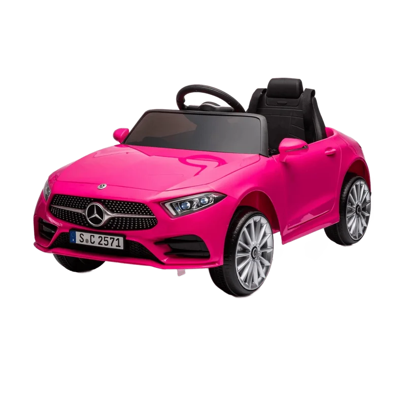 Vrooomy Mercedes CLS350 – roze kinderauto 12V met Soft-Brake